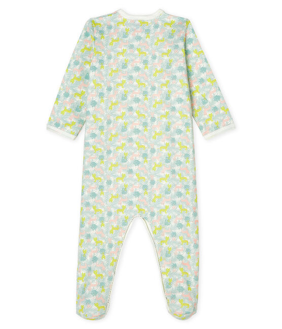 Baby-Strampler aus Molton für Mädchen weiss MARSHMALLOW/weiss MULTICO