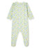 Baby-Strampler aus Molton für Mädchen weiss MARSHMALLOW/weiss MULTICO