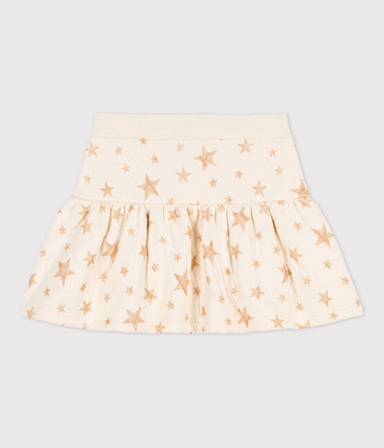 Kinderrock aus Doppeljersey mit Printmotiv für Mädchen naturfarben AVALANCHE
