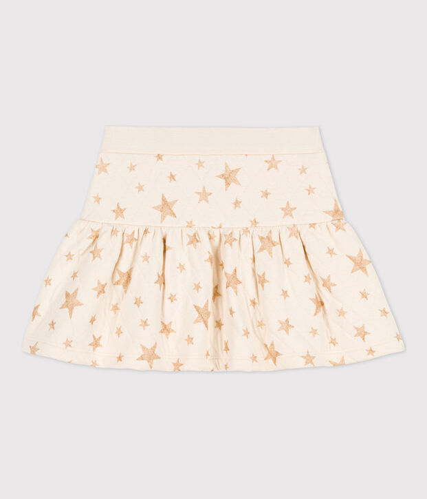 Kinderrock aus Doppeljersey mit Printmotiv f&uuml;r M&auml;dchen naturfarben