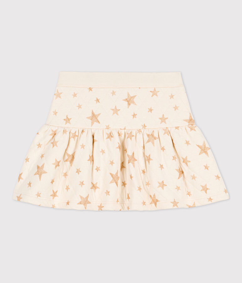 Kinderrock aus Doppeljersey mit Printmotiv f&uuml;r M&auml;dchen naturfarben AVALANCHE