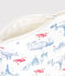 Baby-Täschchen aus Baumwolle mit Paris-Motiv weiss MARSHMALLOW/weiss MULTICO