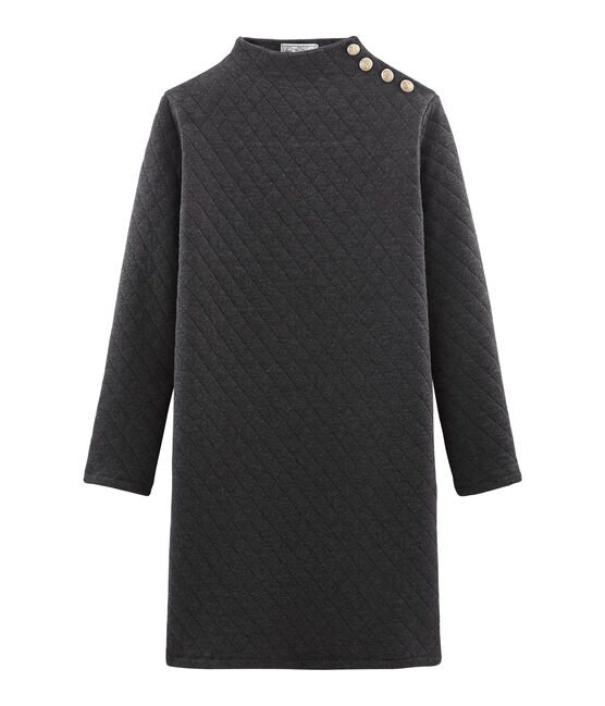 Langärmliges Kleid aus Doppeljersey für Damen grau CITY CHINE