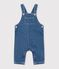 Langbeinige Baby-Latzhose aus Jeansstoff blau