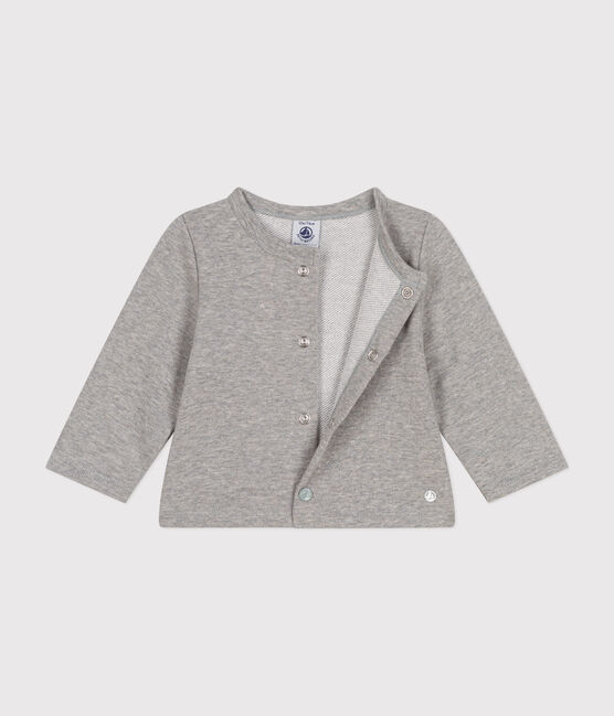 Baby-Cardigan aus Molton grau CHATON CHINE