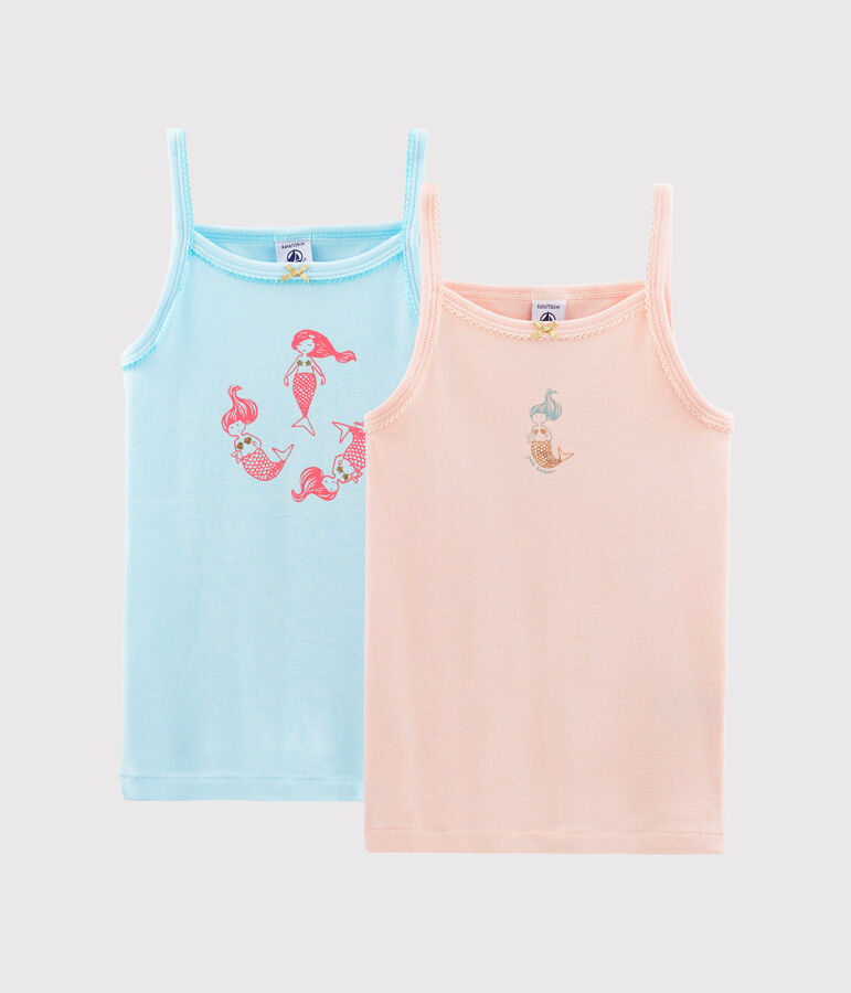 Duo Tr&auml;gerhemden f&uuml;r kleine M&auml;dchen vielfarbig