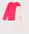 Pyjama  en velours rosa/vielfarbig