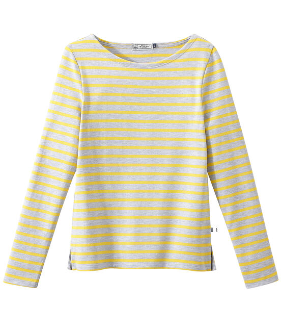 Klassisches streifenshirt grau POUSSIERE/gelb BLE