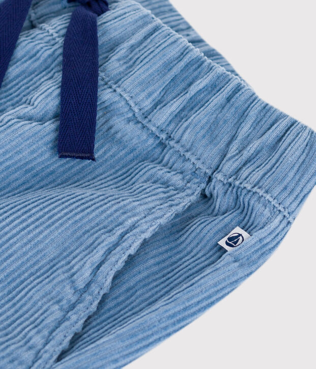 Kinder-Hose aus einfarbigem Fein-Cord blau
