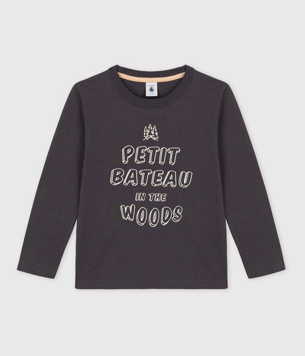 Lang&auml;rmeliges Kinder-T-Shirt aus Baumwolle f&uuml;r Jungen grau