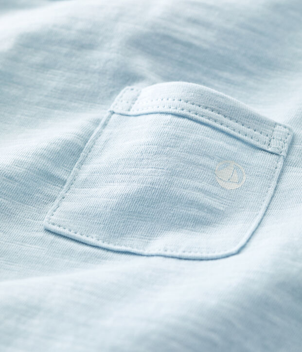 Einfarbiges kurz&auml;rmeliges T-Shirt aus Jersey blau