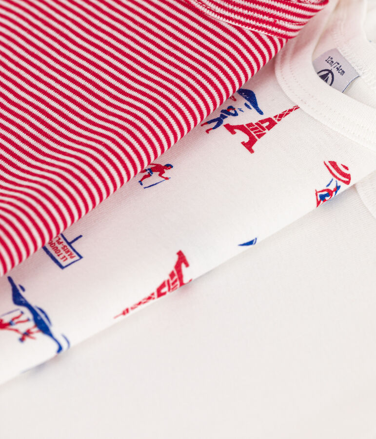 3er-Set kurz&auml;rmelige Paris-Bodys aus Baumwolle variante 1