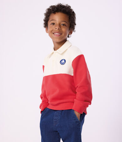 Kinder-Sweatshirt im Polo-Stil aus Baumwolle
