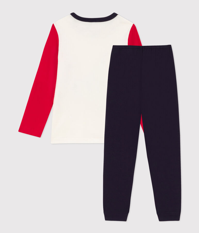 Kinderpyjama Eiffelturm aus Baumwolle blau SMOKING/weiss MULTICO