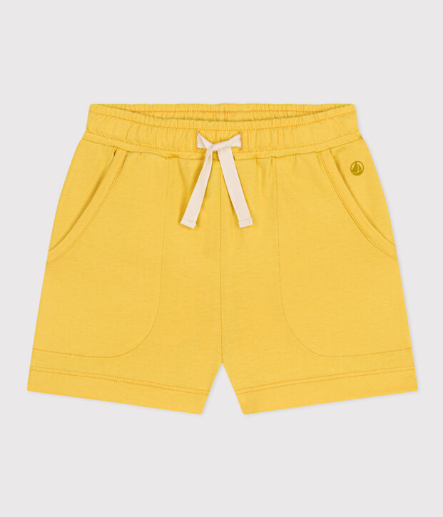 Kinder-Short aus Baumwolle f&uuml;r M&auml;dchen gelb
