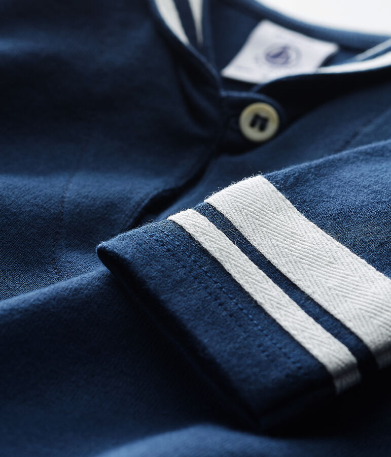 Lang&auml;rmeliges baby-kleid mit matrosenkragen m&auml;dchen blau