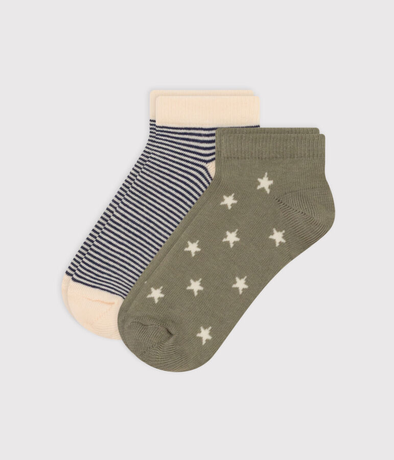 2er-Set Kindersocken aus Baumwolljersey mit Sternenmuster vielfarbig