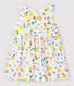 Kurzärmeliges Baby-Kleid aus Popeline für Mädchen