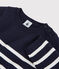 Baby-Kleid aus Wolle und Baumwolle für Mädchen blau SMOKING/weiss MARSHMALLOW