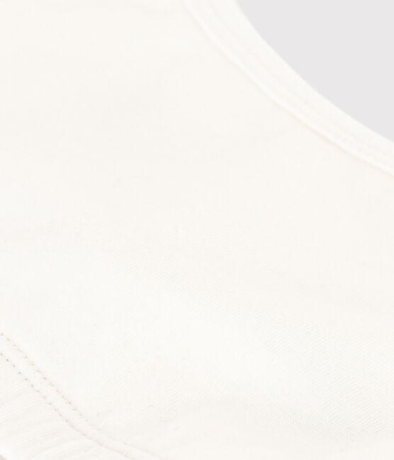 Unifarbenes Damen-Bustier aus Baumwolle und Elastan weiss MARSHMALLOW