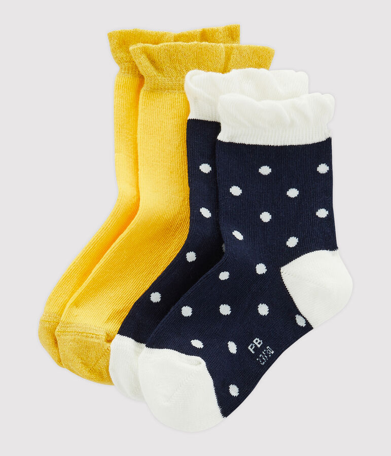 Set aus 2 Paar Kinderstr&uuml;mpfen M&auml;dchen vielfarbig