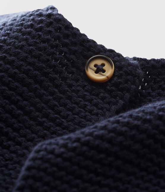 Baby-Cardigan aus Bio-Baumwollstrick blau SMOKING