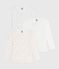 Set langärmeliger Kinder T-Shirts aus Baumwolle mit Herzmotiv variante 1
