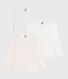 Set langärmeliger Kinder T-Shirts aus Baumwolle mit Herzmotiv