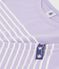 Kinder-Streifenshirt Marinière aus Baumwolle violett SQUAW/ MILK