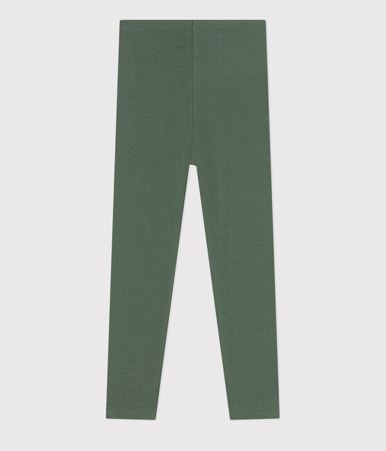 Kinder-Leggings aus Jersey-Elastan für Mädchen grün CROCO