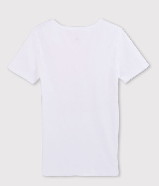 Kurzärmliges T-Shirt mit V-Ausschnitt weiss ECUME