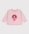 Baby-Sweatshirt aus Baumwolle mit Petit Bateau Vintage-Motiv rosa JOLI