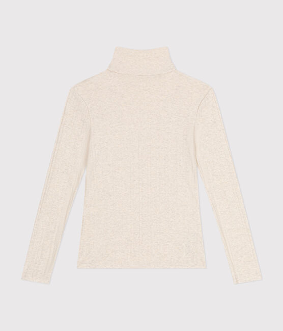 Damen-Rollkragenshirt "L'Iconique mit Zierstrick beige MONTELIMAR CHINE