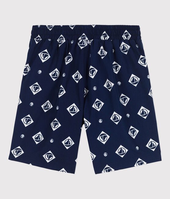 Bedruckte Kinder-Badeshorts aus recyceltem Material für Jungen blau MEDIEVAL/ AVALANCHE
