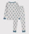 Kinderpyjama mit schmaler Passform aus Baumwolle mit Hundemotiv grau POUSSIERE/ ROVER