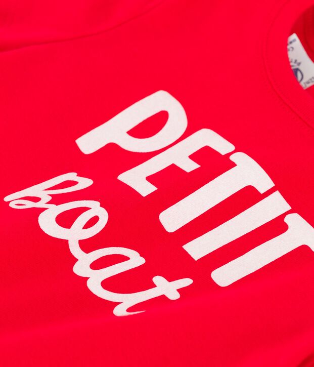 Kurz&auml;rmeliges Baby-T-Shirt aus Baumwolle mit Motiv rot