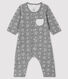 Baby-Langoverall mit Jacquard-Muster und Igel-Motiv aus Doppeljersey