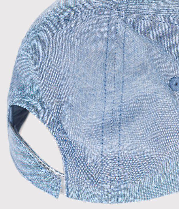 Baby-Schirmm&uuml;tze aus himmelblauem Denim blau