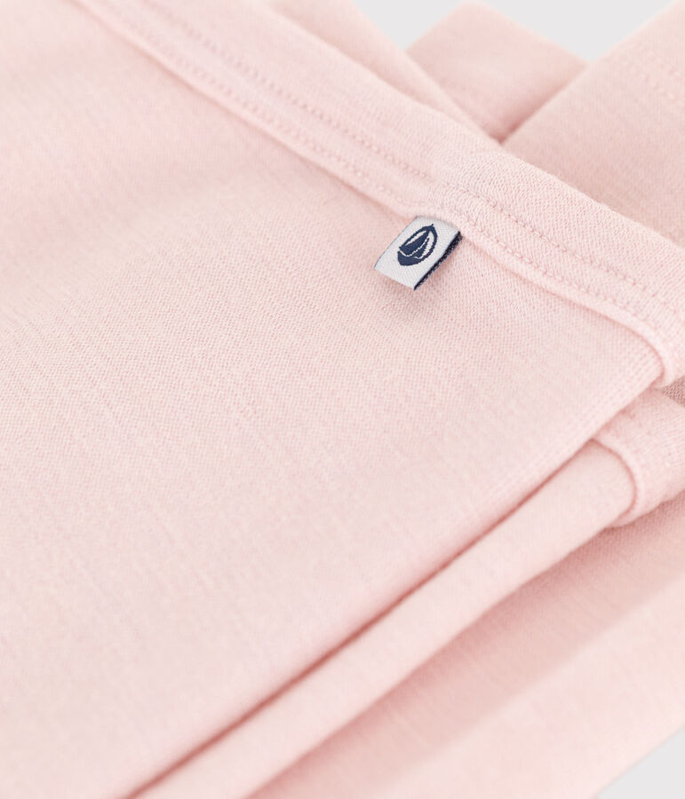 Kinder-Leggings aus Wolle und Baumwolle rosa