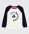Langärmeliges Kinder-T-Shirt aus Baumwolle im Colorblock blau MILK/ SOIR
