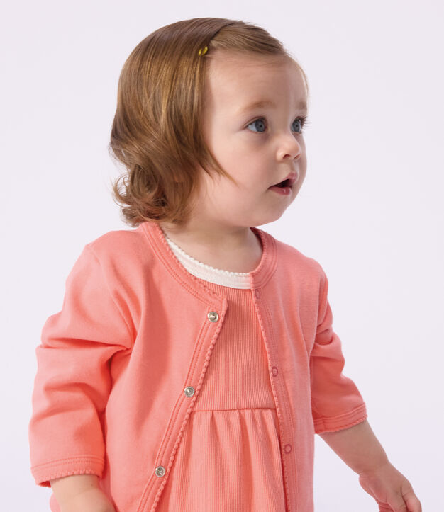 Baby-Cardigan aus einfarbiger Baumwolle FLAMAND