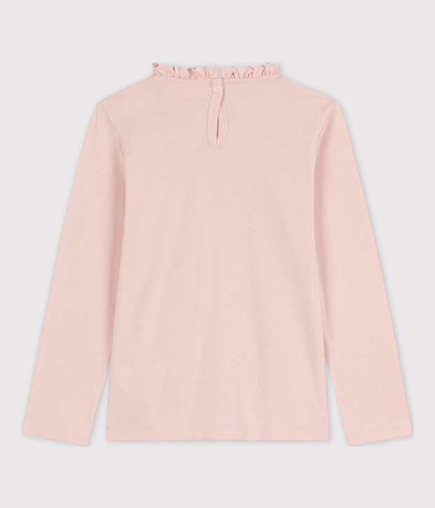Lang&auml;rmeliges Kinder-T-Shirt aus Baumwolle f&uuml;r M&auml;dchen rosa