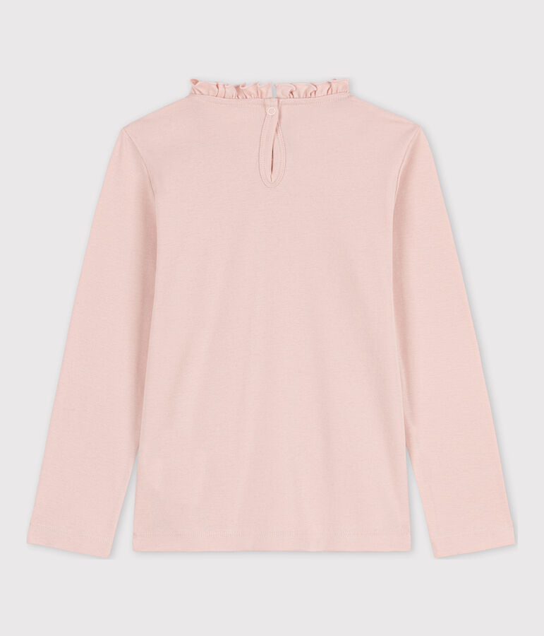 Lang&auml;rmeliges Kinder-T-Shirt aus Baumwolle f&uuml;r M&auml;dchen rosa