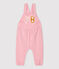 Baby-Latzhose aus Molton. rosa CHARME