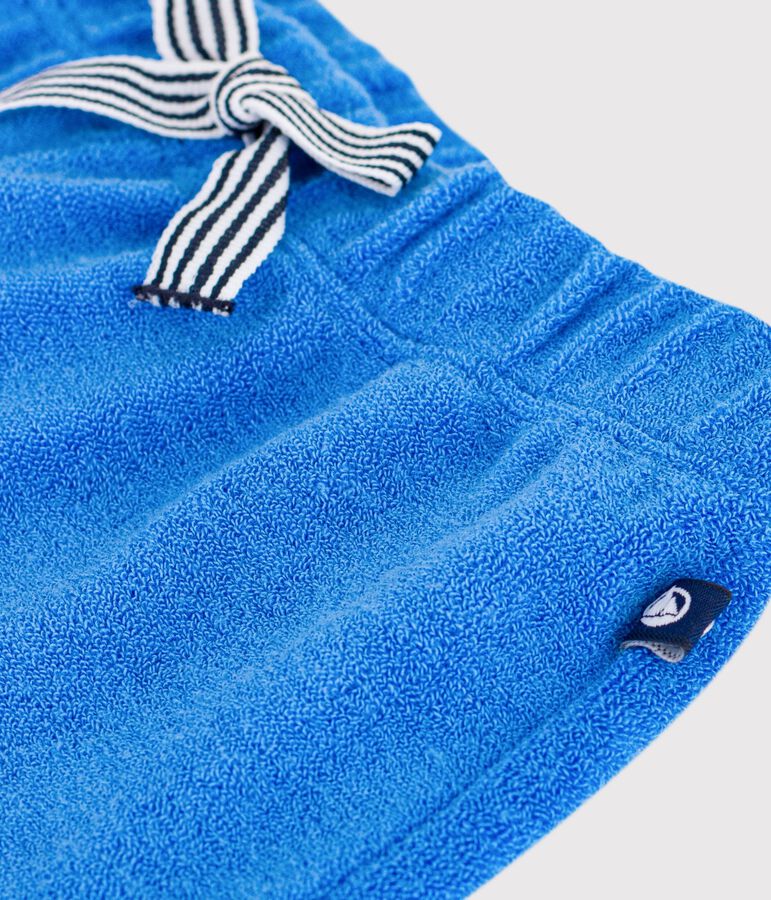 Baby-Shorts aus einfarbigem Frottee blau