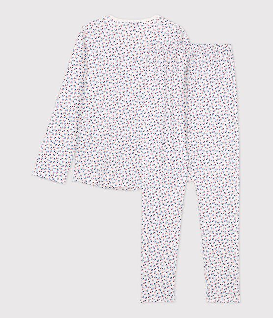 Kinderpyjamas aus Baumwolle mit Blumenmotiv für Mädchen weiss MARSHMALLOW/weiss MULTICO