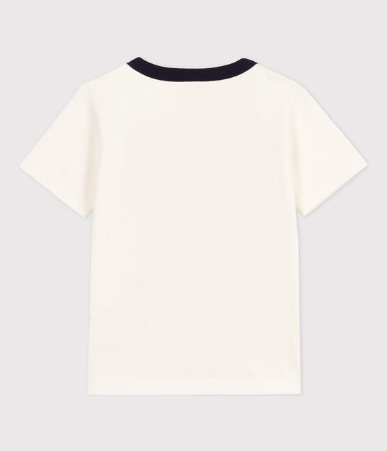 Kurzärmeliges Kinder-T-Shirt aus Baumwolle für Jungen weiss MARSHMALLOW