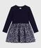 Langärmeliges Kinderkleid aus Baumwolle blau SOIR/ MULTICO