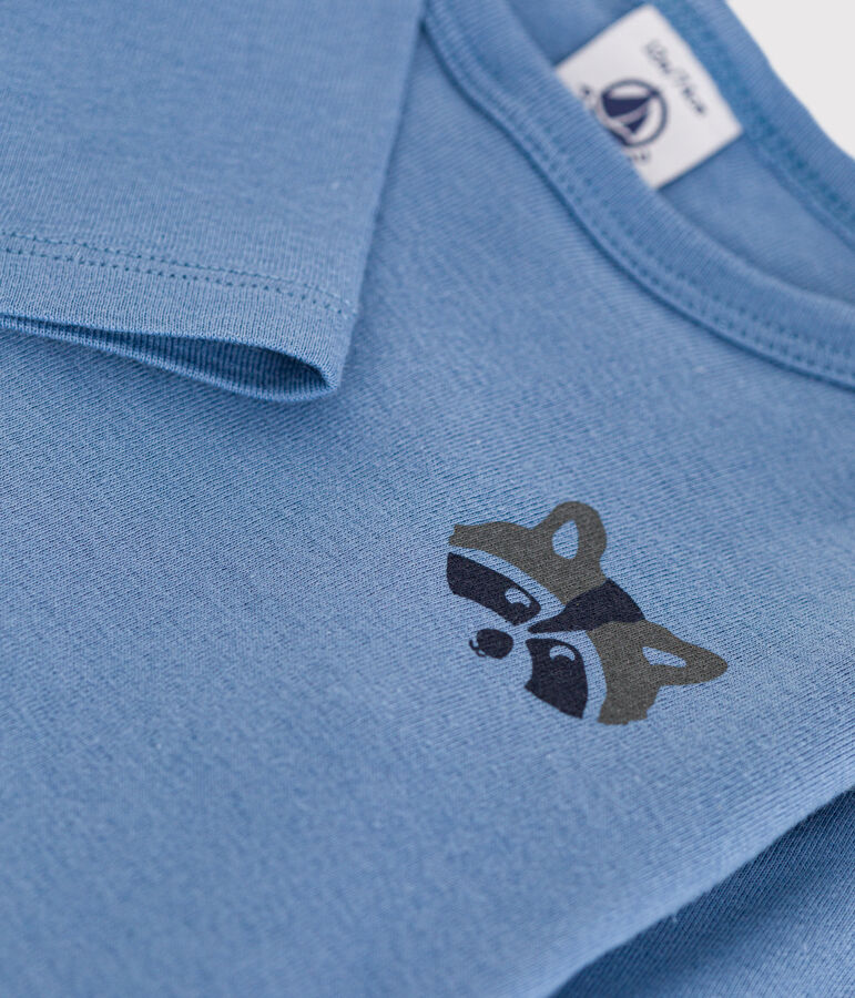 Lang&auml;rmeliges Baby-T-Shirt aus Baumwolle blau