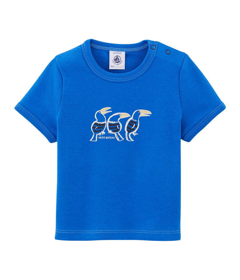 Einfarbiges Baby-T-Shirt f&uuml;r Jungen blau